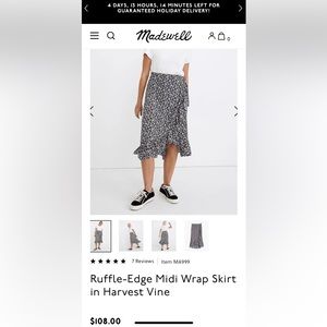 Madwell Floral Wrap Skirt
